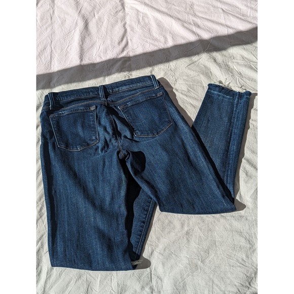 J Brand Jeans Womens 28 Medium Wash Mid Rise Capri Skinny in Misfit Denim Frayed - Picture 2 of 13